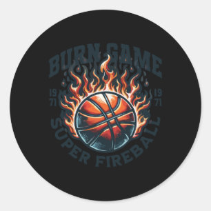 Burn Game Super Fireball Ronde Sticker