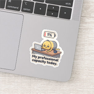 Burn-out Batterij Grappige Kantoorsticker Sticker