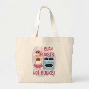 Burn Roasts niet boeken Sassy huisvrouw auteur Grote Tote Bag