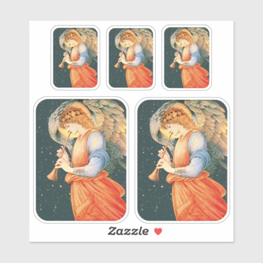 Burne-Jones Angel speelde flageolet 1878 CC1153 Sticker (Vel)