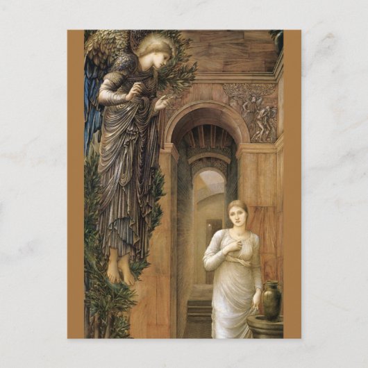 Burne-Jones Annunciation CC0423 Angel Briefkaart (Voorkant)