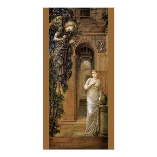 Burne-Jones Annunciation CC0434 Angel Perfect Poster (Voorkant)