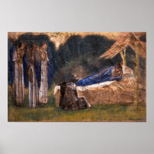 Burne-Jones - De Geboorte 1887 Poster (Voorkant)