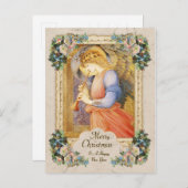 Burne-Jones Musician angel CC0806 Kerstmis Feestdagenkaart (Voorkant / Achterkant)