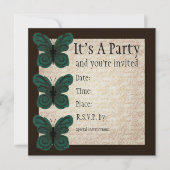 Burned Butterfly Invitation Kaart (Voorkant)