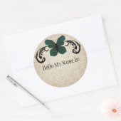 Burned Butterfly Naam Tag Sticker (Envelop)