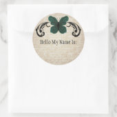 Burned Butterfly Naam Tag Sticker (Tas)