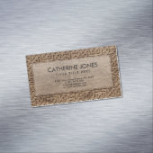 Burned Celtic Wood Pattern Visitekaartje Magneet (Voorbeeld)