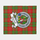 Burnett Ancient Clan Badge Tartan Fleece Deken (Voorkant (Horizontaal))