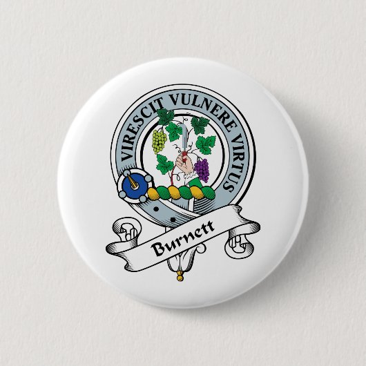 Burnett Clan Badge Ronde Button 5,7 Cm (Voorkant)