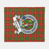 Burnett Clan Badge Tartan Fleece Deken (Voorkant (Horizontaal))