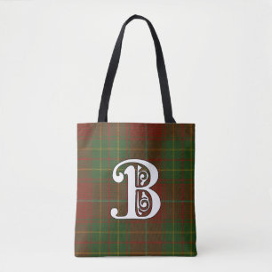 Burnett Clan-tartanmonogram Draagtas