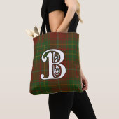 Burnett Clan-tartanmonogram Draagtas (Dichtbij)