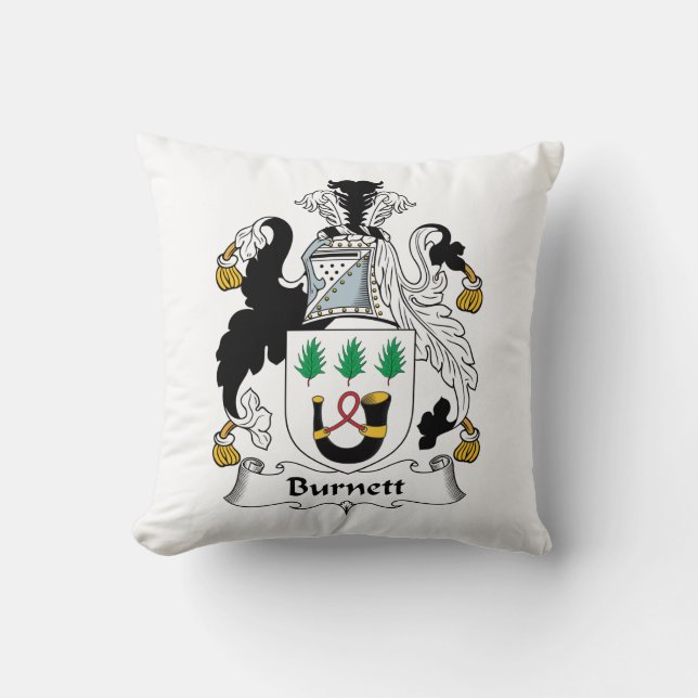 Burnett Family Crest Kussen (Voorkant)