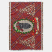 Burnett Scottie Dog Kerstmis Deken (Voorkant Verticaal)