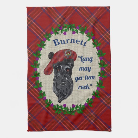 Burnett Scottie Dog Kitchen Towel Theedoek (Verticaal)
