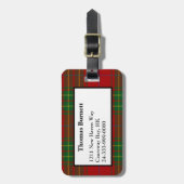 Burnett Tartan Bagagelabel (Voorkant verticaal)