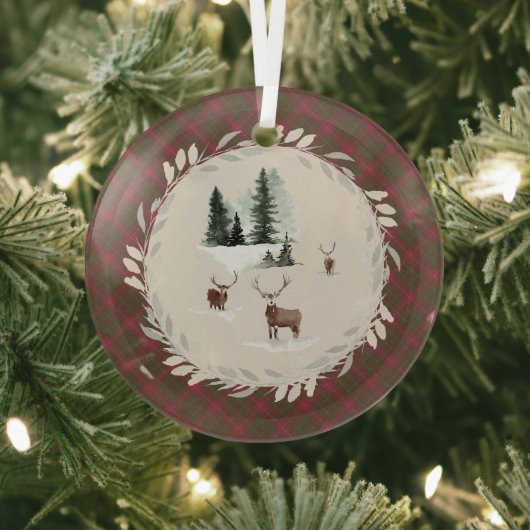 Burnett Weathered Original Scottish Tartan Glas Ornament (Insitu)