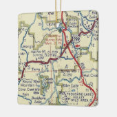 Burney CA Map Keramisch Ornament (Links)