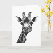 Burney de Giraffe Kaart (Gele Bloem)