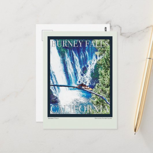 Burney Herfsten, CA Poster Briefkaart (Voorkant / Achterkant in situ)