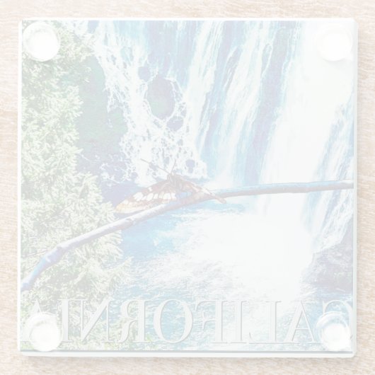 Burney Herfsten, CA Poster Glazen Onderzetter (Achterkant)