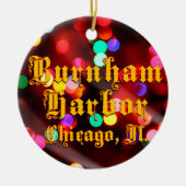 Burnham Harbour Chicago Lights Ceramic Ornament (Voorkant)