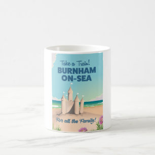 BURNHAM-ON-SEA zandkasteel reisposter Koffiemok