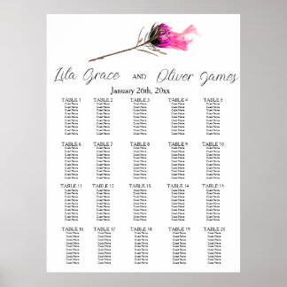 Burning Bloom Elegantie bruiloft Poster