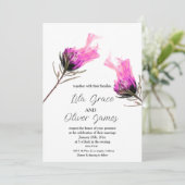 Burning Bloom Elegantie Huwelijksuitnodiging Kaart (Staand voorkant)