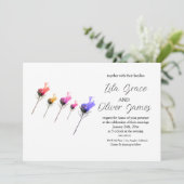 Burning Bloom Elegantie Huwelijksuitnodiging Kaart (Staand voorkant)