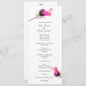 Burning Bloom Elegantie Wedding menu Kaart (Voorkant / Achterkant)