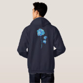 Burning Blue Rose Sweat - shirt à capuche (Dos entier)