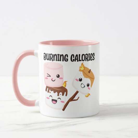 Burning Calories Marshmallow Meme Mok (Links)