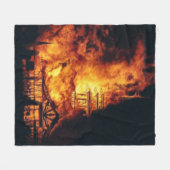Burning Church Fleece Blanket Deken (Voorkant (Horizontaal))