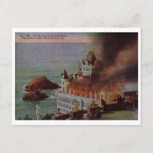 Burning Cliff House, San Francisco 1907  Briefkaart
