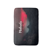 Burning clouds, fog and mountains monogram in sky badmat (Voorkant Verticaal)