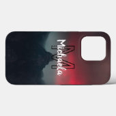 Burning clouds, fog and mountains monogram in sky Case-Mate iPhone case (Achterkant (horizontaal))