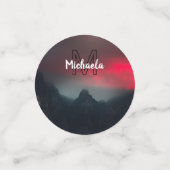 Burning clouds, fog and mountains monogram in sky confetti (Kleine voorkant)