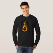Burning Guitar for Rock n Roll T-shirt (Voorkant volledig)