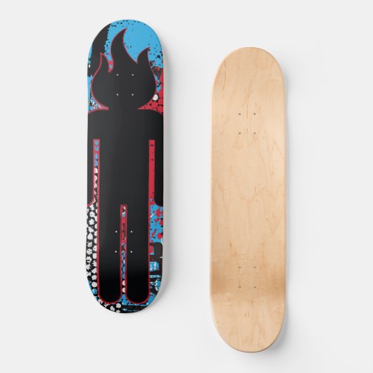 Burning Head Skateboard (Voorkant)