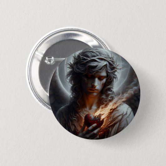Burning Heart Button (Voorkant /achterkant)