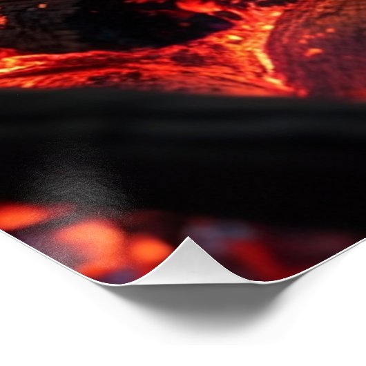 Burning Logs – Glowing Fire and Sparks Poster (Coin)