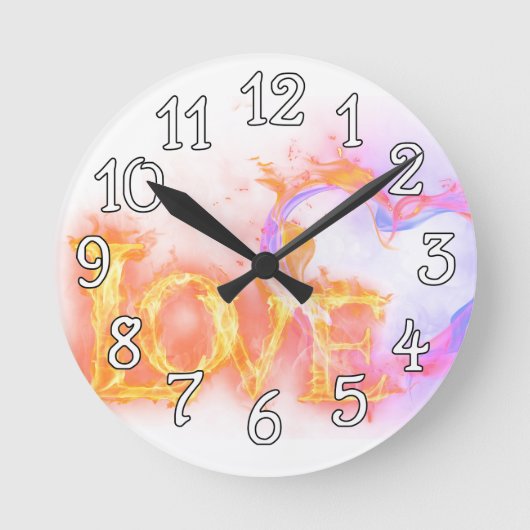 Burning Love Horloge murale (Recto)
