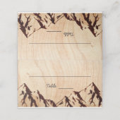 Burning Mountain en bois Rustique Mariage Cartes d (Extérieur déplié)