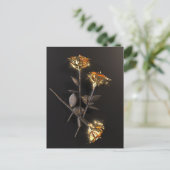 Burning Roses – Golden Elegance Briefkaart (Staand voorkant)