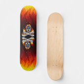 Burning Skulls Skateboard (Recto)
