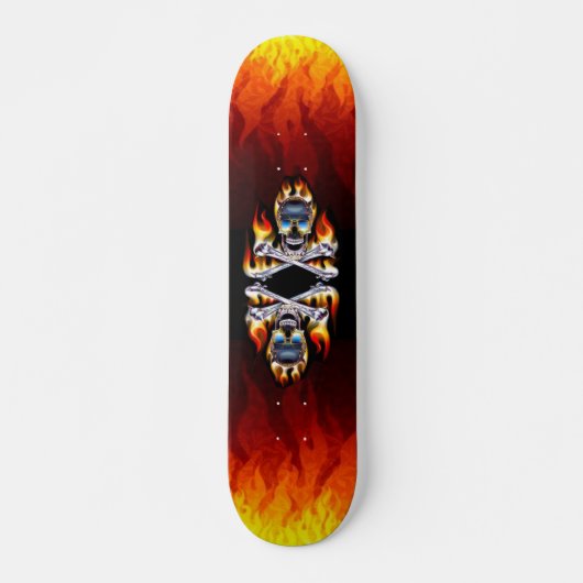 Burning Skulls Skateboard (Devant)
