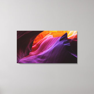 Burning Twilight - Antelope Canyon rotsformaties Canvas Afdruk