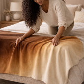 Burnished Luxe Espresso Gold Fleece Blanket Deken